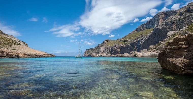Beautiful clear Water in the eastern Mallorca