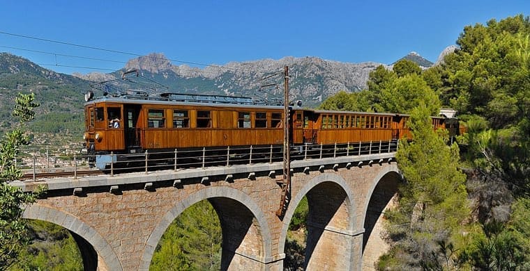 Historical Train in the Region Tramuntana 