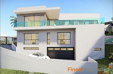 Modern new build villa for sale in the upper part of Costa den Blanes with wide sea views