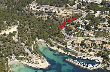Building plots for 4 single-family villas for sale in Sol de Mallorca